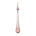 3" Pink Teardrop Lamp Crystal with Bead, 4-3/8" overall length (55087P)
