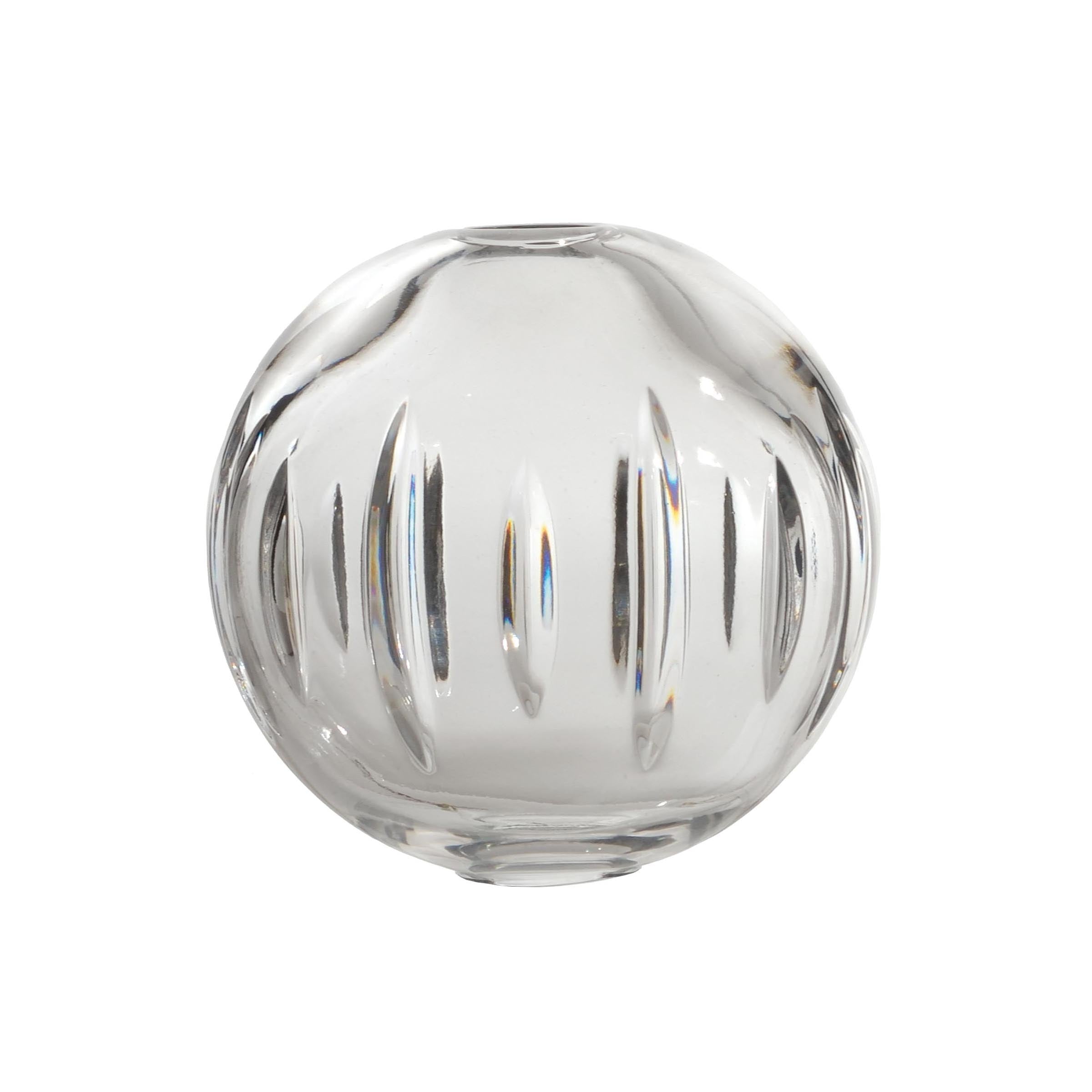 4" (100mm) Clear Crystal Ball, Hand Cut, Slips 1/8-1/2IP (55293)