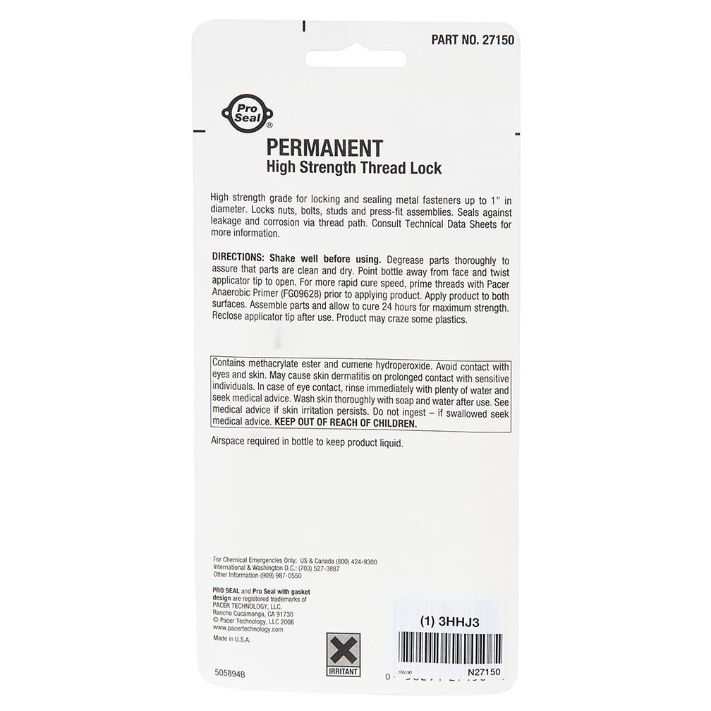 Proseal Liquid Thread Locker, 50 ml Bottle (99081)