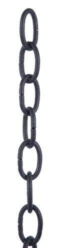 Satin Black 5 Gauge Straight Sided Oval Chain (12990BK)