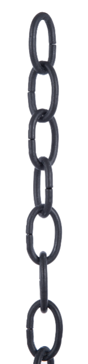Satin Black 5 Gauge Straight Sided Oval Chain (12990BK)