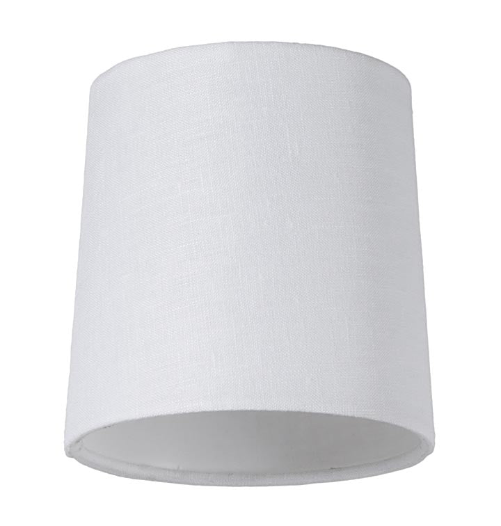 Off-White Color, 100% Linen Hardback, Retro Drum Chandelier Shade (00710WE)