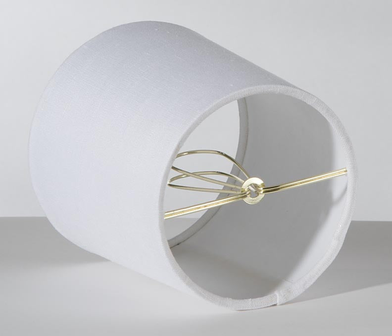 Off-White Color, 100% Linen Hardback, Retro Drum Chandelier Shade (00710WE)