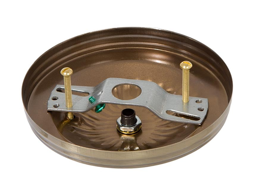 Antique Brass Finish Steel Canopy Kit 5 inch Diameter (10801A)