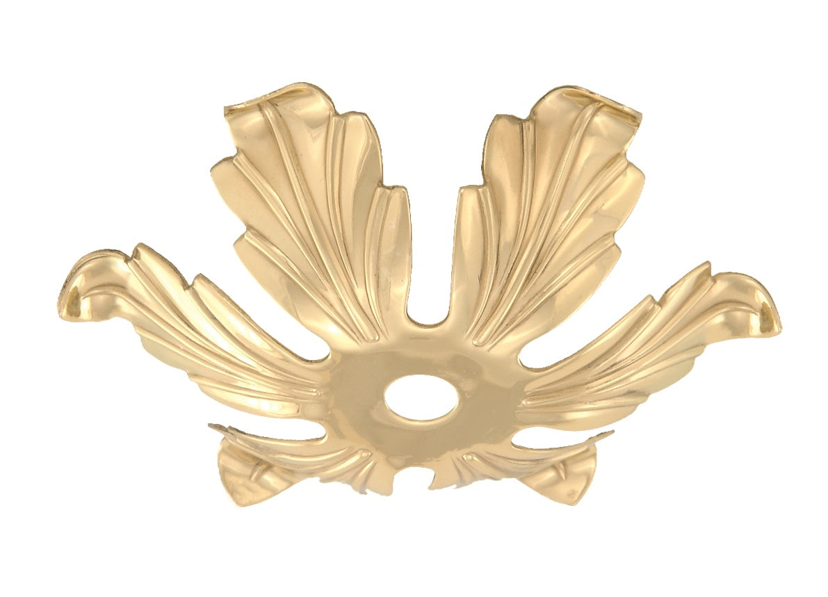 Stamped Brass Bobesche, 4" dia. (11584U)