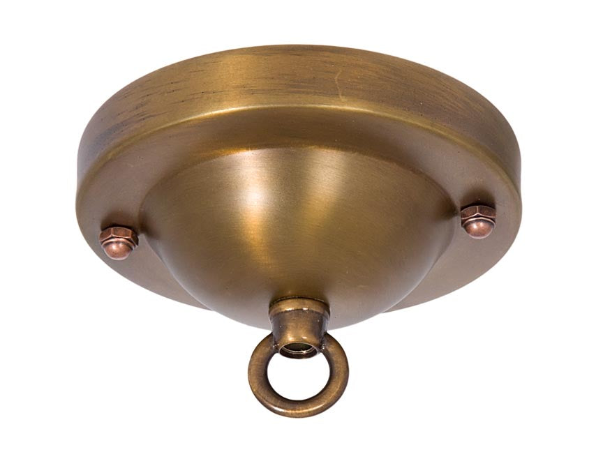 Deep Dome Shape Antique Brass Canopy ONLY or Canopy KIT with matching finish (11733A)