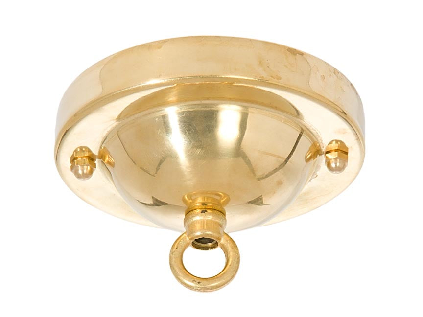 Deep Dome Shape Unfinished Brass Canopy ONLY or Canopy KIT with matching finish (11733U)