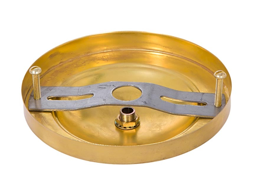 Unfinished Brass Canopy and hardware kit with matching finish 5-1/4" diameter (11717U)