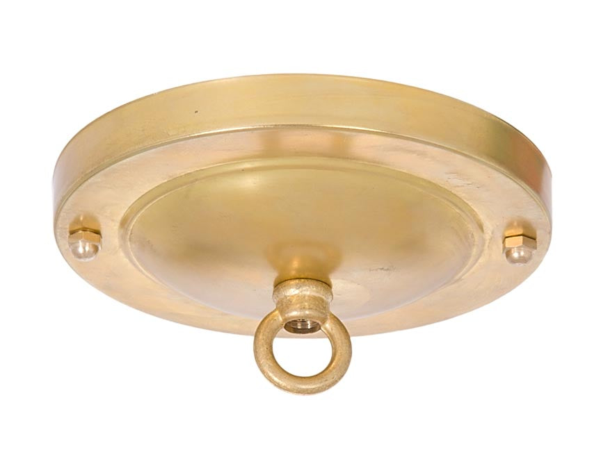 Unfinished Brass Canopy and hardware kit with matching finish 5-1/4" diameter (11717U)