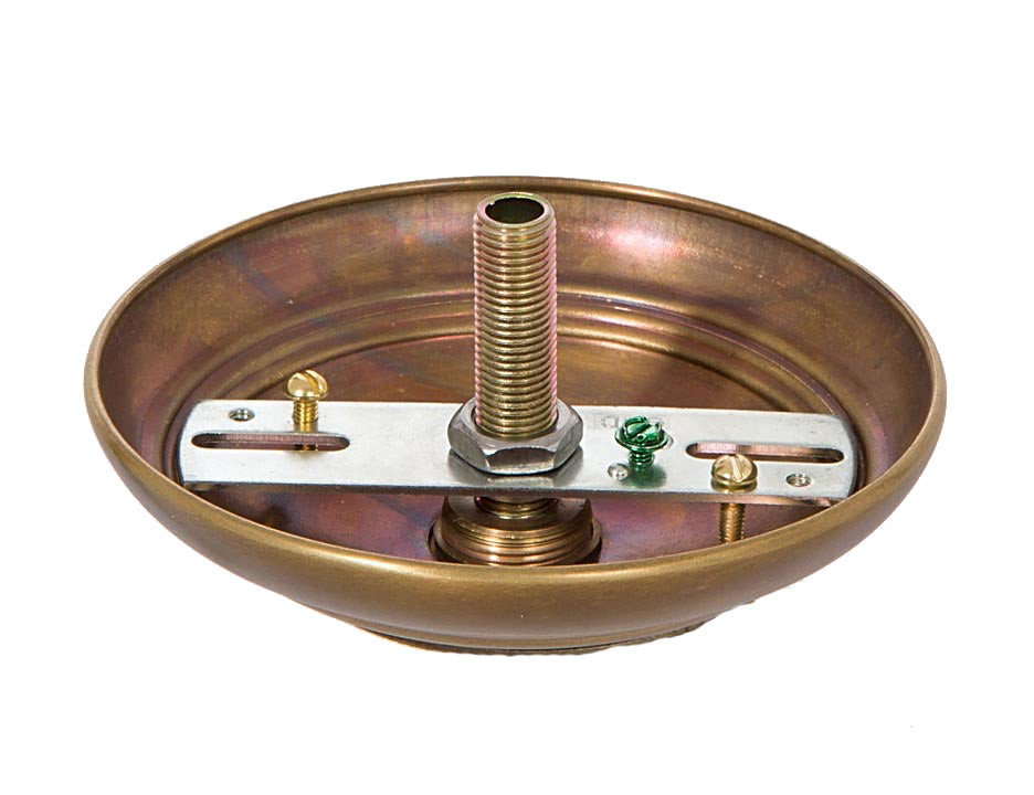 Antique Brass Solid Spun Brass Ribbed Canopy Kits (11831A)