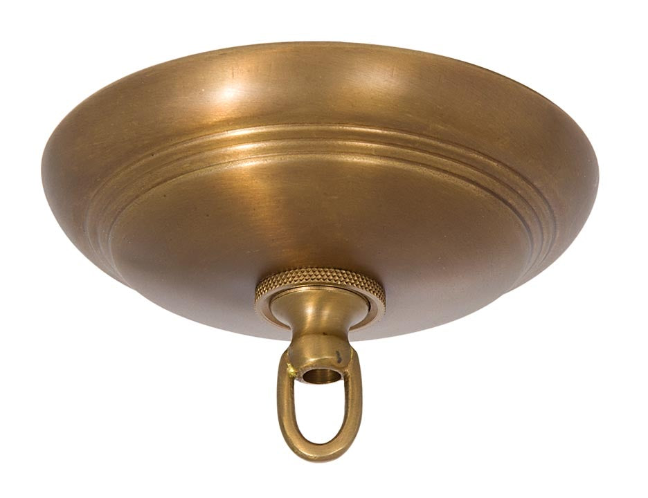 Antique Brass Solid Spun Brass Ribbed Canopy Kits (11831A)