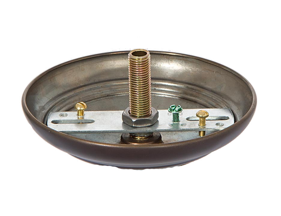Antique Bronze Solid Spun Brass Ribbed Canopy ONLY or Canopy KIT with matching finish (11831B)