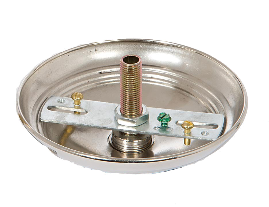 Nickel Finish Solid Spun Brass Ribbed Canopy Kits (11734N)