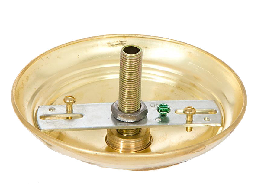 Unfinished Brass Solid Spun Brass Ribbed Canopy Kits (11831U)