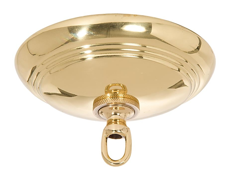 Polished and Lacquered Solid Spun Brass Ribbed Canopy Kits (11734)