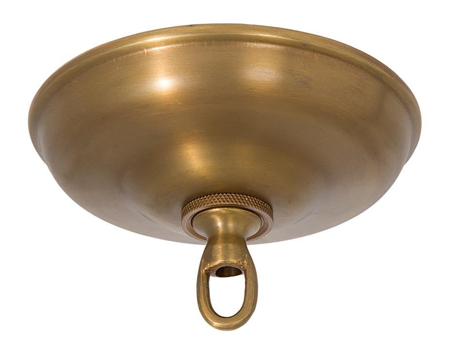 5-1/2 Inch Antique Brass Round Canopy, Choice of Kit or Canopy only (10803A)