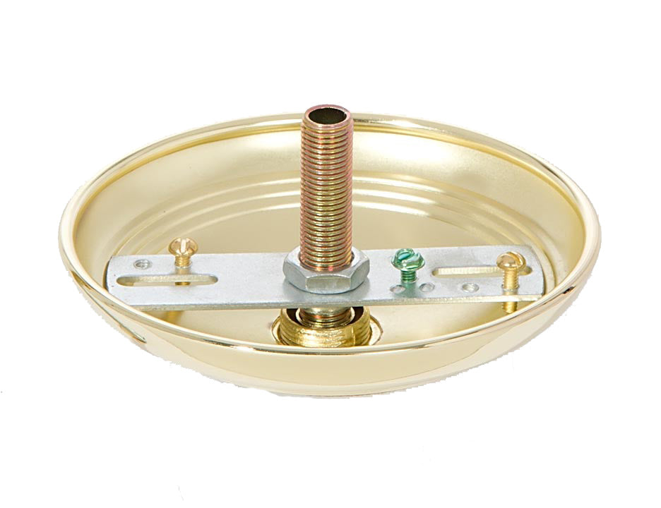 Polished Brass Screw Collar Ribbed Canopy Kits (11819)