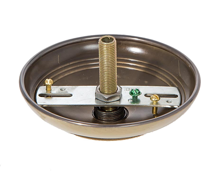 Antique Brass Screw Collar Ribbed Canopy Kits (11819A)