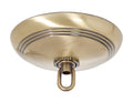 Antique Brass Screw Collar Ribbed Canopy Kits (11819A)