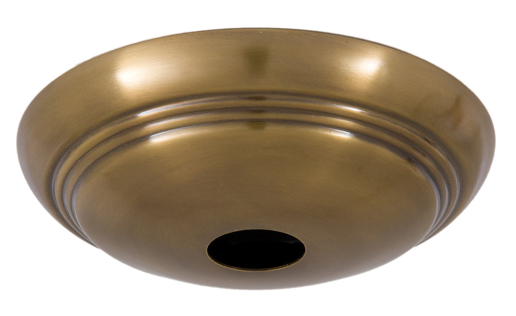 Antique Brass Solid Spun Brass Ribbed Canopy Kits (11831A)