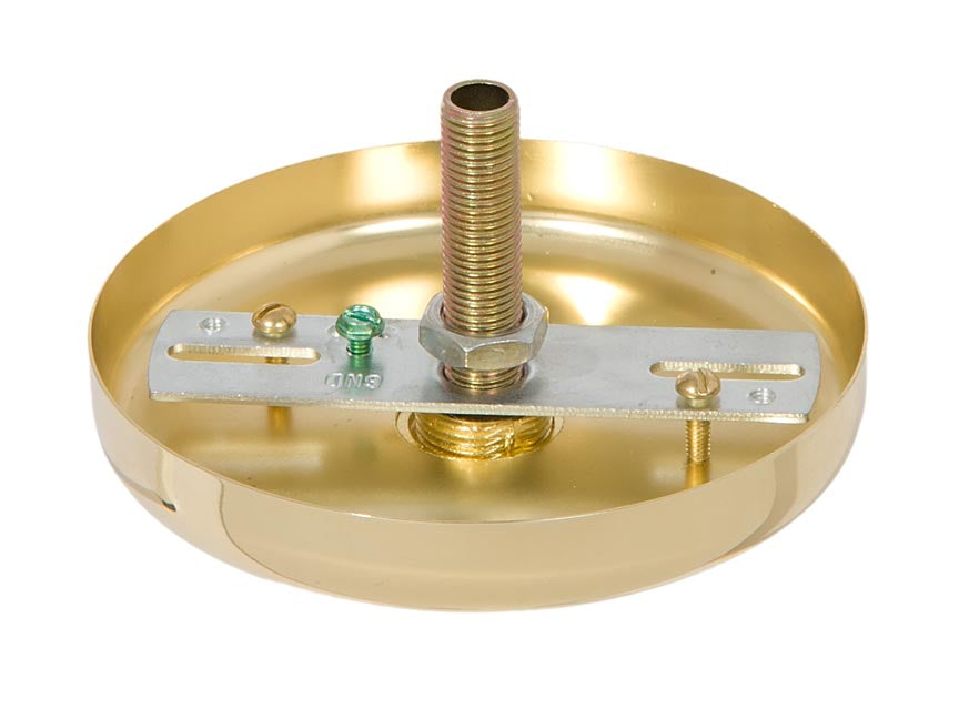 Brass Finish Plain Rounded Canopy and Canopy Kits (11781)