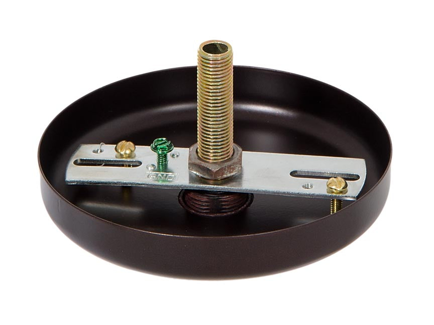 Antique Bronze Finish Plain Rounded Canopy Kit with Mounting Hardware (11850B)