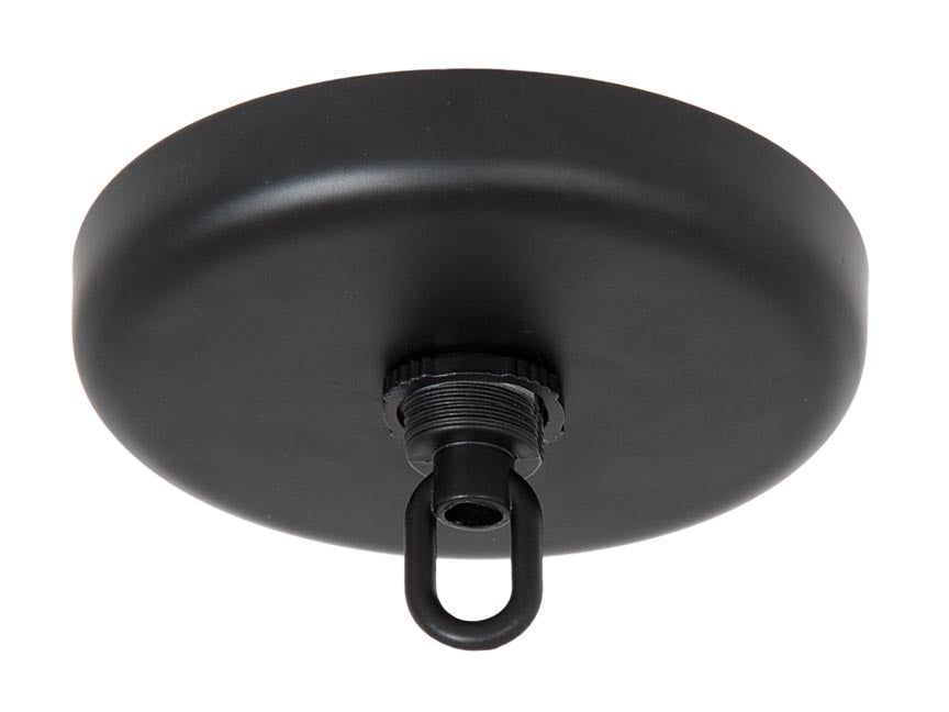 5" Diam. Black Finish Plain Rounded Canopy and Canopy Kits (11850BK)