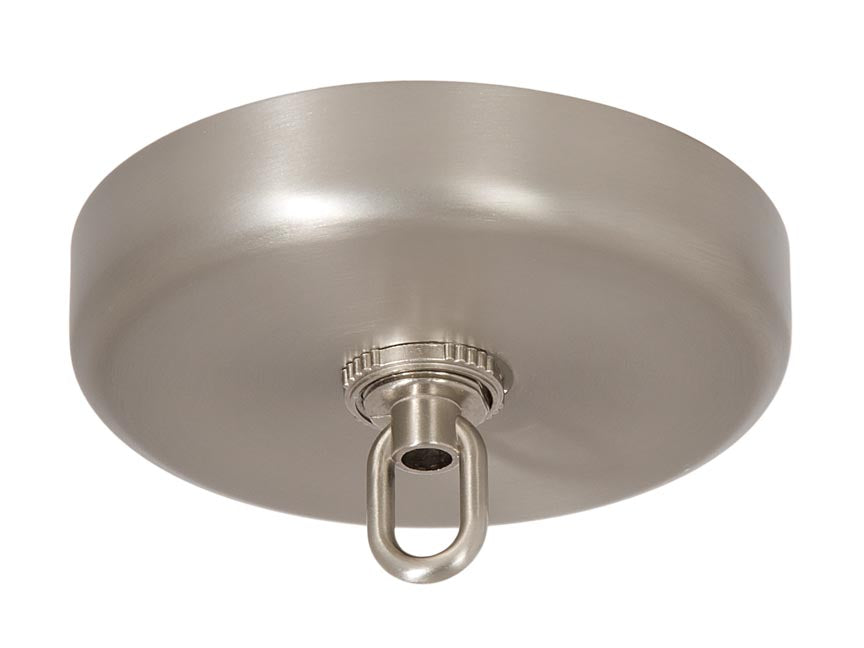 5" Diam. Satin Nickel Finish Plain Rounded Ceiling Canopy Or Canopy Kit (11850SN)