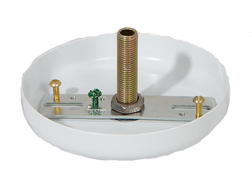 White Finish Plain Rounded Canopy Kits with Mounting Hardware (11850W)