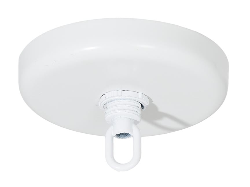 White Finish Plain Rounded Canopy Kits with Mounting Hardware (11850W)