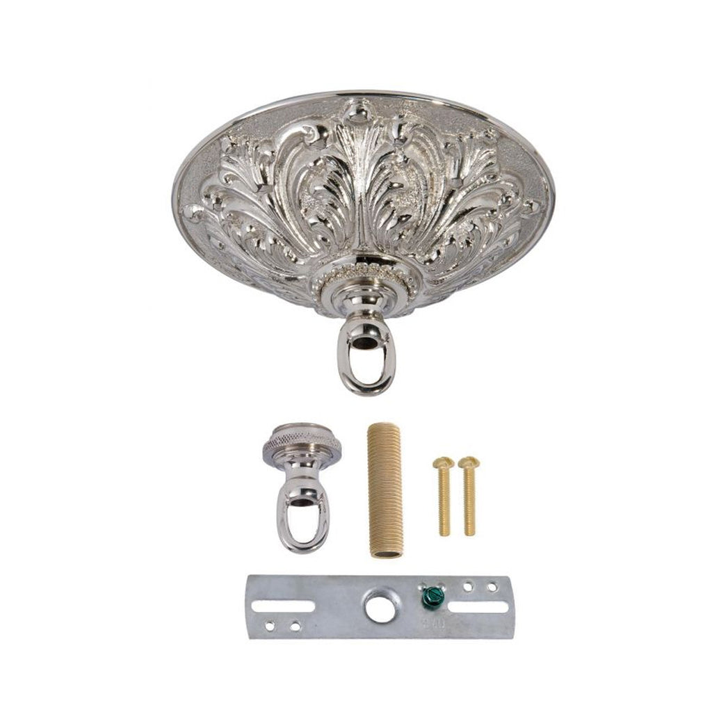 Nickel Plated Finish Cast Brass Screw Collar Canopy Kit (11877N)