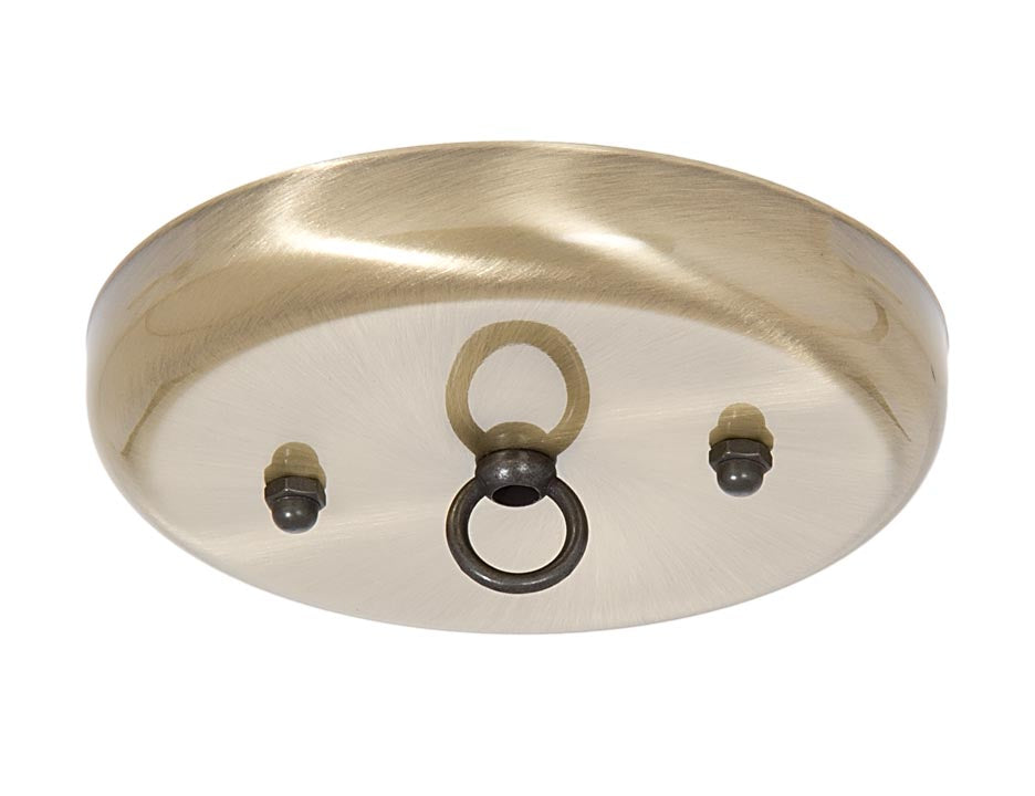 5 1/4 Inch Steel Canopy Kit with Antique Brass Finish (11879A)
