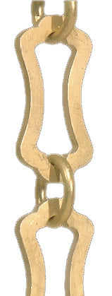 Solid Brass Rectangular Fixture Chain - Unfinished
