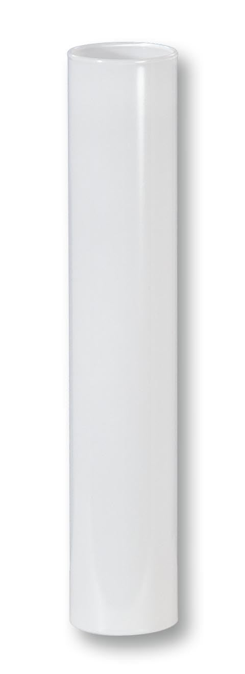6 White Glass E14 Candle Cover - Euro Size. (19905)