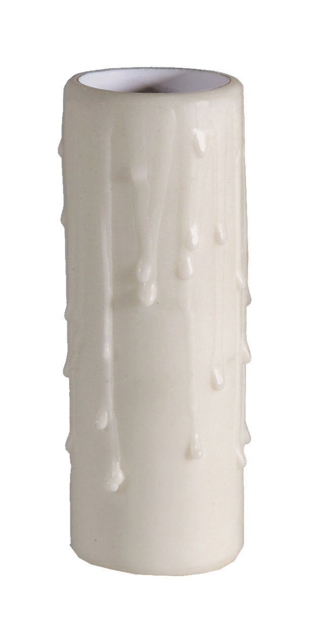 10-Pack White Drip Candle Sleeves – Wax Effect Chandelier Light Bulb Covers, 70mm X 27mm, Vintage Style
