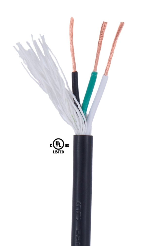 Clear PVC 3-wire Medium Duty Spooled Lamp Cord –