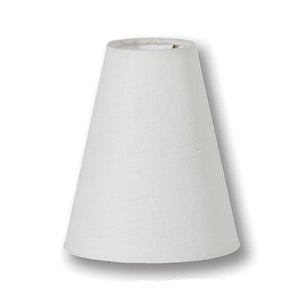 Tapered Deep Empire Style Chandelier Shade: Off White Linen